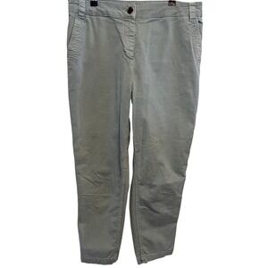 Boden Richmond 7/8 Chino Trousers Sage Green Cotton Stretch Pants US 10R‎